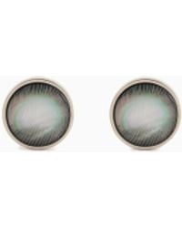 Giorgio Armani - Sterling And Mother Of Pearl Round Cufflinks - Lyst