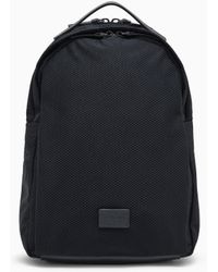 Giorgio Armani - Mesh Backpack With Leather Inserts And Adjustable Shoulder Straps - Lyst