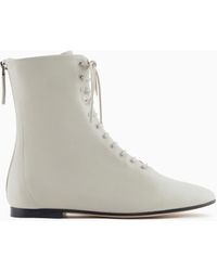 Giorgio Armani - Nappa Leather Ankle Boots - Lyst