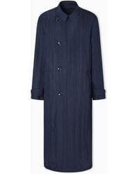 Giorgio Armani - Double-Breasted Trench Coat - Lyst