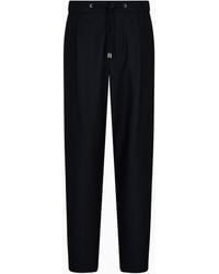 Giorgio Armani - Trouser Cashmere Regular Fit Solid Stretch Drap - Lyst
