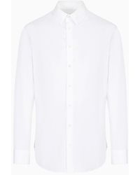 Giorgio Armani - Stretch Fabric Shirt With Collar Stays - Lyst