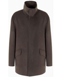 Giorgio Armani - Pea Coat In Double Cashmere Cloth - Lyst