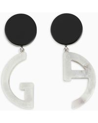 Giorgio Armani - Earrings With Ga Resin Pendants - Lyst