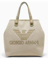 Giorgio Armani - Cotton Shopper With Suede Details X Kith - Lyst
