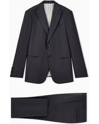 Giorgio Armani - Soho Line, Single-Breasted, Micro-Pinstriped Wool Suit - Lyst