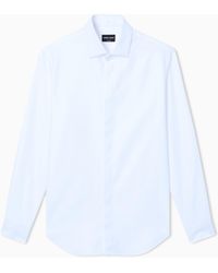 Giorgio Armani - Button-Down Cotton Shirt With Spread Collar - Lyst
