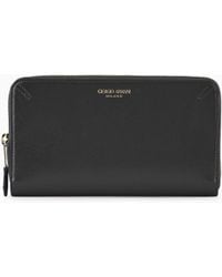 Giorgio Armani - Palmellato Leather La Prima Wallet With Wraparound Zip - Lyst