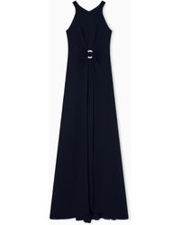 Giorgio Armani - Robe Longue En Triple Georgette De Soie - Lyst