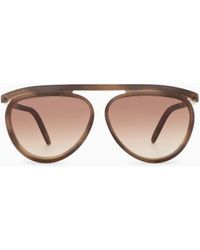 Giorgio Armani - Aviator Sunglasses - Lyst
