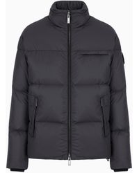 Giorgio Armani - Bomber Jacket With Goose-Down Padding Asv - Lyst