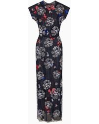 Giorgio Armani - Floral Embroidered Long Dress - Lyst