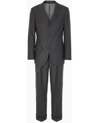 Giorgio Armani - Royal Line Pinstriped Wool And Cashmere, Single-breasted Suit - Lyst