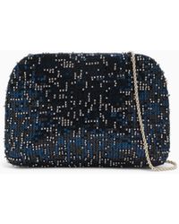 Giorgio Armani - La Prima Satin Clutch With Two-Tone Rhinestones - Lyst