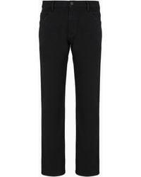 Giorgio Armani - Five-Pocket, Regular-Fit, Stretch-Cotton Denim Trousers - Lyst