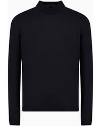 Giorgio Armani - Knitted Jumper With A Mock Neck - Lyst