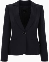 Giorgio Armani - Mulberry Silk Single-Breasted Jacket - Lyst