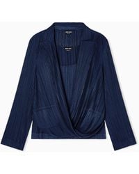 Giorgio Armani - Pleated Jersey Twin-Set - Lyst