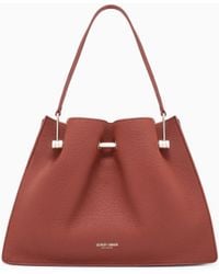 Giorgio Armani - Pebbled Bag With Double Leather Handles - Lyst