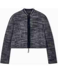 Giorgio Armani - Blazer Slim Textured Llama Wool Horn Buttons - Lyst