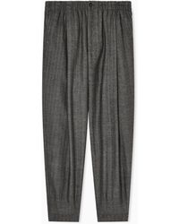 Giorgio Armani - Chevron Virgin-Wool And Cashmere Single-Pleat Trousers - Lyst