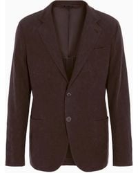 Giorgio Armani - Einreihiges Sakko Der Upton-Linie Aus Reinem Leinen-Canvas - Lyst