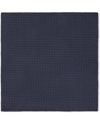 Giorgio Armani - Silk Pocket Square With Herringbone Pattern - Lyst