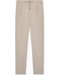 Giorgio Armani - Single-Pleat, Linen-Canvas Trousers - Lyst