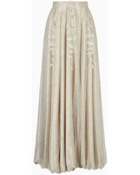 Giorgio Armani - Crystal-embroidered Long Skirt - Lyst