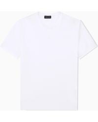 Giorgio Armani - Short-Sleeve Cotton Interlock T-Shirt With Logo - Lyst