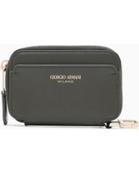 Giorgio Armani - Leather Mini Wraparound-Zip Wallet - Lyst