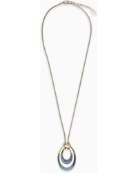Giorgio Armani - Long Brass And Resin Necklace - Lyst