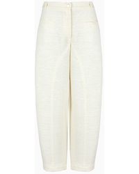 Giorgio Armani - Relaxed-fit Linen And Viscose Double Jersey Trousers - Lyst