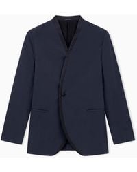 Giorgio Armani - Upton Line Washed Silk And Linen Blend Tuxedo Jacket - Lyst