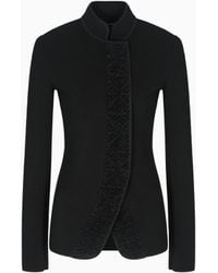 Giorgio Armani - Viscose Ottoman Single-Breasted Jacket - Lyst