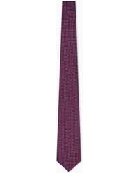 Giorgio Armani - Silk Tie With Small Diamond Geometric Pattern - Lyst