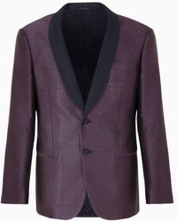 Giorgio Armani - Giorgio's Single-breasted Jacket In Silk Jacquard - Lyst