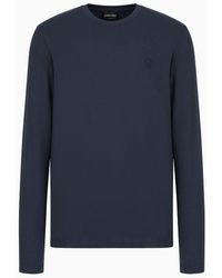Giorgio Armani - Stretch-jersey Loungewear Long-sleeved T-shirt - Lyst