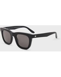Giorgio Armani Rechteckige Sonnenbrille Für Herren Asian Fitting - Weiß