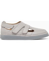 Giorgio Armani - Leather Sandals With Cut-Outs - Lyst