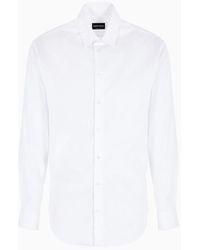 Giorgio Armani - Slim-fit Shirt In Cotton Poplin - Lyst