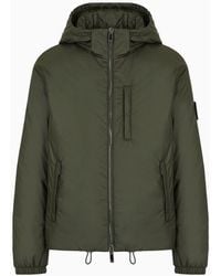 Giorgio Armani - Hooded Blouson With Eco-sustainable Goose-down Padding - Lyst