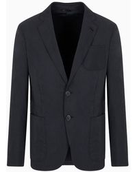 Giorgio Armani - Upton Line Single-breasted Jacket In A Silk-blend Twill - Lyst