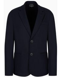 Giorgio Armani - Icon Single-breasted Jacket In Pure Cashmere Jersey Cloth - Lyst