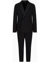 Giorgio Armani - Upton Line Double-Breasted, Wool-Crêpe Tuxedo - Lyst