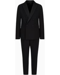 Giorgio Armani - Upton Line Double-Breasted, Wool-Crêpe Tuxedo - Lyst