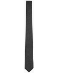 Giorgio Armani - Silk Tie With Jacquard Micro-Pattern - Lyst
