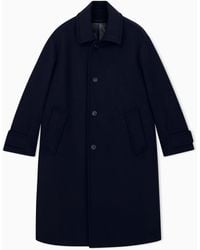 Giorgio Armani - Single-Breasted Wool And Cashmere Coat With A Notched Lapel - Lyst