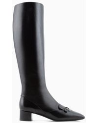 Giorgio Armani - Heeled, Nappa-leather Boots - Lyst