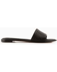 Giorgio Armani - Heeled Nappa-leather Sandals - Lyst